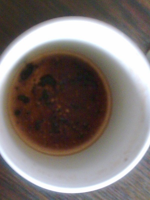 Ca sent le cafe soluble qui laisse des traces...