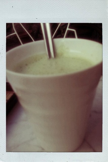 Chocolat vert au salon de thé